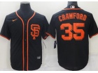 Nike San Francisco Giants #35 Brandon Crawford Black SF Cool Base Jersey