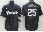 Nike Chicago White Sox #25 Andrew Vaughn Black Southside 2021 City Cool Base Jerseys