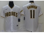 Nike San Diego Padres #11 Yu Darvish White Cool Base Jersey