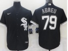 Nike Chicago White Sox #79 Jose Abreu Black Cool Base Jerseys