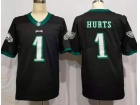 Philadelphia Eagles #1 Jalen Hurts Black Limited Jersey