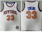 New York Knicks #33 Patrick Ewing White Throwback Jersey