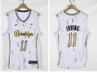 Nike Brooklyn Nets #11 Kyrie Irving White Christmas Jersey