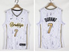 Nike Brooklyn Nets #7 Kevin Durant White Christmas Jersey