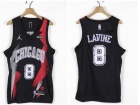 Nike Chicago Bulls #8 Zach Lavine Black Fashion Jersey