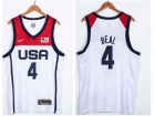 Team USA #4 Bradley Beal White 2021 Olympic Jersey