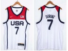 Team USA #7 Kevin Durant White 2021 Olympic Jersey