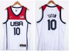 Team USA #10 Jayson Tatum White 2021 Olympic Jersey