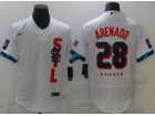 Nike Colorado Rockies #28 Nolan Arenado White 2021 All Satr Flexbase Jersey