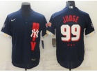 Nike New York Yankees #99 Aaron Judge Blue 2021 All Star Flexbase Jersey