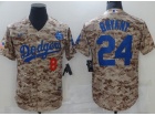 Nike Los Angeles Dodgers #8/24 Kobe Bryant Camo Cool Base Jersey