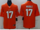 Miami Dolphins #17 Jaylen Waddle Orange Vapor Limited Jersey