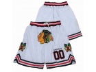 Chicago Blackhawks #00 Clark Griswold White Basketball Short with Big Logo