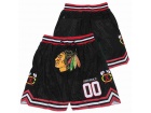 Chicago Blackhawks #00 Clark Griswold Black Basketball Short with Big Logo