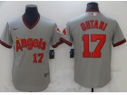 Nike Los Angeles Angels #17 Shohei Ohtani Grey Throwback Jersey