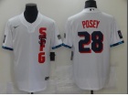 San Francisco Giants #28 Buster Posey White 2021 All Satr Cool Base Jersey