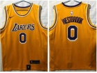 Nike Los Angeles Lakers #0 Russell Westbrook Yellow Jersey