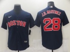 Nike Boston Red Sox #28 J.D. Martinez Blue Cool Base Jersey