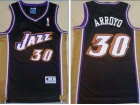 Utah Jazz #30 Carlos Arroyo Black Throwback Basketball Jersey