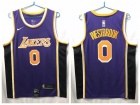 Nike Los Angeles Lakers #0 Russell Westbrook Purple Jersey