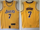 Nike Los Angeles Lakers #7 Anthony Yellow Jersey