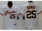 Nike San Francisco Giants #25 Barry Bonds White Thrwoback Jerseys