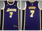 Jordan Los Angeles Lakers #7 Anthony Purple Jersey