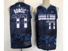 Dallas Mavericks #77 Luka Doncic Blue Mvp Jersey