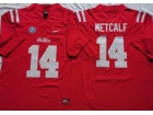 Ole Miss Rebels #14 D.K.Metcalf Red Jersey