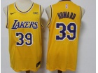 Nike Los Angeles Lakers #39 Dwight Howard Yellow Jersey