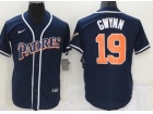 Nike San Diego Padres #19 Tony Gwynn Blue Throwback Jersey