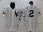 Nike New York Yankees #2 Derek Jeter White World Series Cool Base Jersey