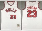 Chicago Bulls #23 Michael Jordan White Throwback Jersey