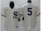 Nike Chicago White Sox #5 Cream Field Of Dreams Cool Base Jersey