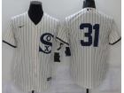 Nike Chicago White Sox #31 Cream Field Of Dreams Cool Base Jersey