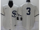 Nike Chicago White Sox #3 Cream Field Of Dreams Cool Base Jersey