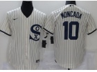 Nike Chicago White Sox #10 Yoan Moncada Cream Field Of Dreams Cool Base Jersey