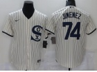 Nike Chicago White Sox #74 Eloy Jimenez Cream Field Of Dreams Cool Base Jersey