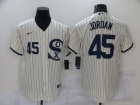 Nike Chicago White Sox #45 Michael Jordan Cream Field Of Dreams Cool Base Jersey