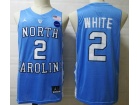 North Carolina #2 Coby White Blue Jersey