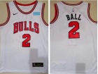 Nike Chicago Bulls #2 Lonzo Ball White Jersey