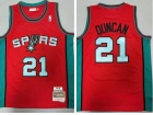 San Antonio Spurs #21 Tim Duncan Red Throwabck Jersey