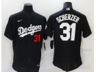 Nike Los Angeles Dodgers #31 Max Scherzer Black Flexbase Jersey