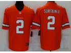 Denver Broncos #2 Pat Surtain II Orange Color Rush Jersey