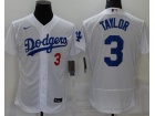 Nike Los Angeles Dodgers #3 Chris Taylor White Flexbase Jersey