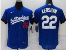 Nike Los Angeles Dodgers #22 Clayton Kershaw Blue City Flexbase Jersey