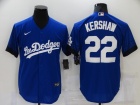 Nike Los Angeles Dodgers #22 Clayton Kershaw Blue City Cool Base Jersey