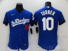 Nike Los Angeles Dodgers #10 Justin Turner Blue City Flexbase Jersey