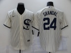 Nike Chicago White Sox #24 Yasmani Grandal Cream Field Of Dreams Cool Base Jersey