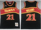 Atlanta Hawks #21 Dominique Wilkins Black Throwback Jersey